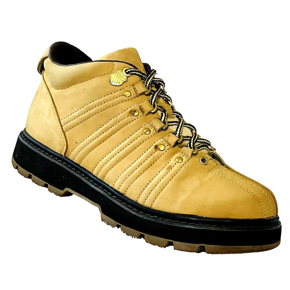 K Swiss Vintage Y2K Boots Trail Hiking Suede Mid Tan 9 41 Womens Gorpcore Preppy